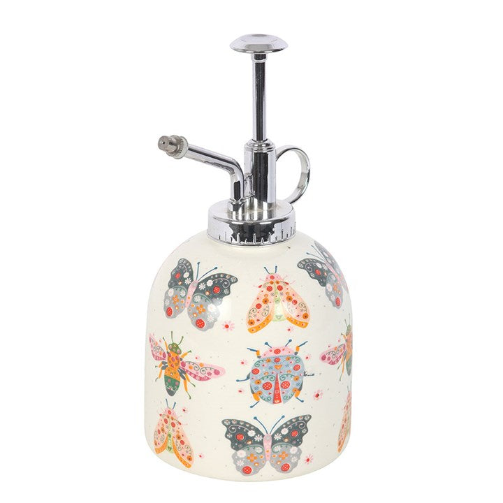 Floral Bug Print Ceramic Plant Mister N/A
