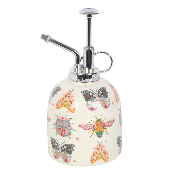 Floral Bug Print Ceramic Plant Mister N/A
