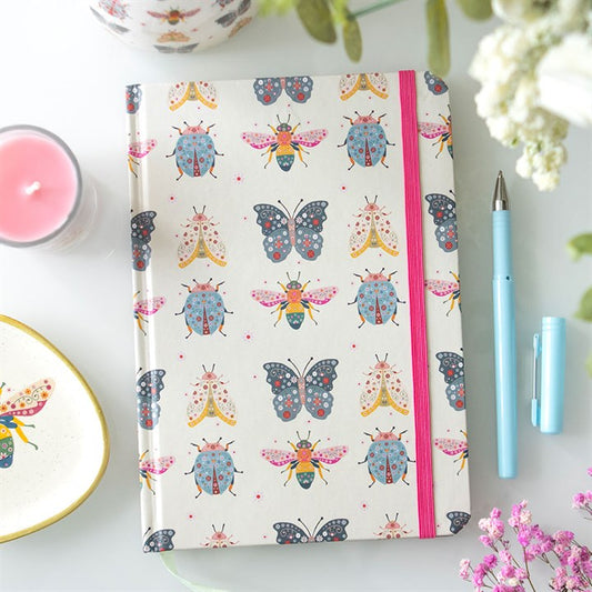 Floral Bug Print A5 Notebook N/A
