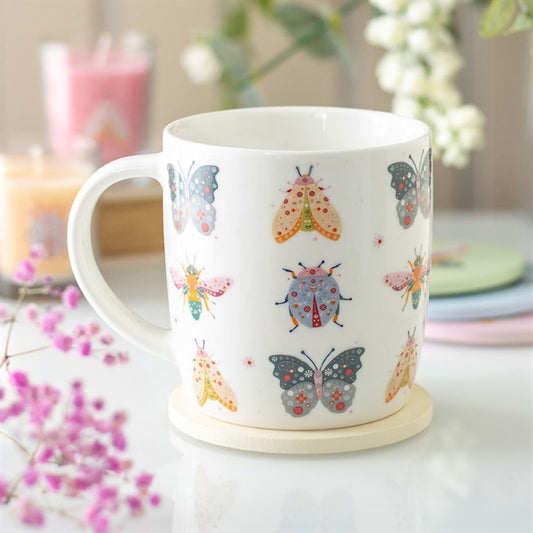 Floral Bug Print Mug N/A