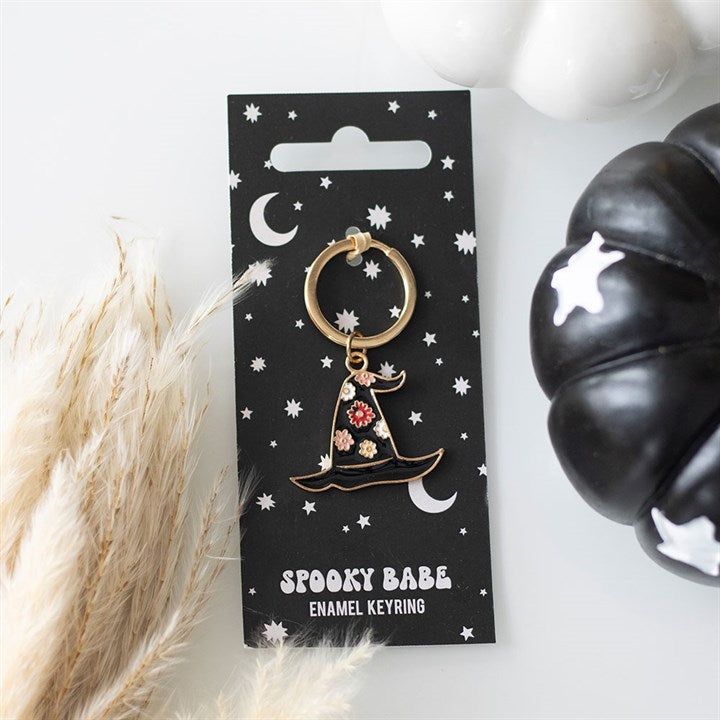 Spooky Babe Witch Hat Keyring N/A