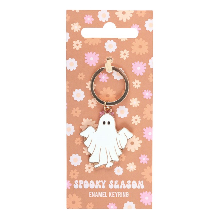 Spooky Season Groovy Ghost Keyring N/A