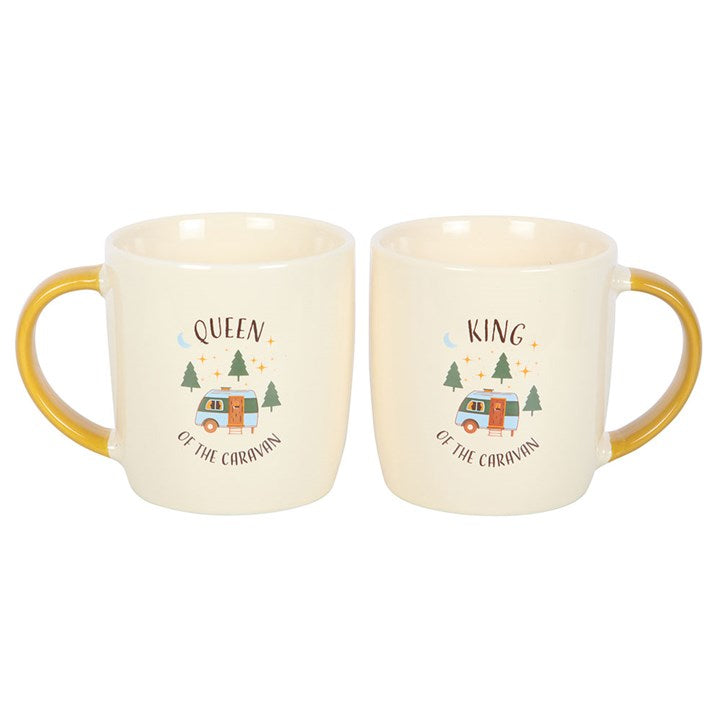 Camping King and Queen Couples Mug Set N/A