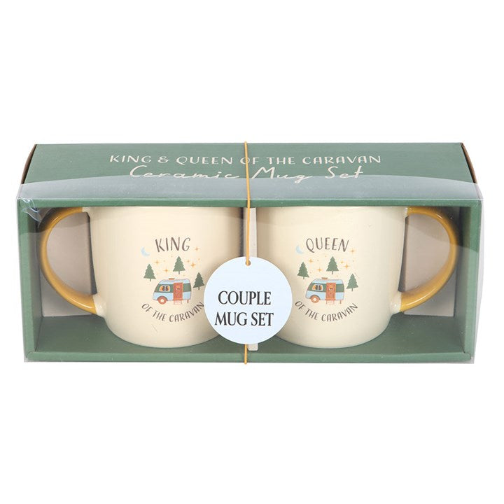 Camping King and Queen Couples Mug Set N/A