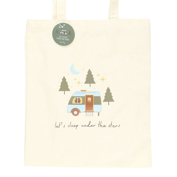 Let's Sleep Under the Stars Caravan Polycotton Tote Bag N/A