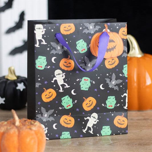 23cm Medium Monster Mash Print Gift Bag N/A