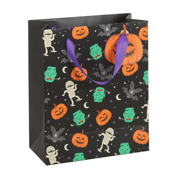 23cm Medium Monster Mash Print Gift Bag N/A