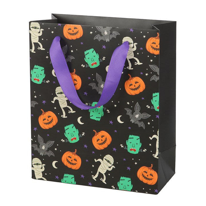 23cm Medium Monster Mash Print Gift Bag N/A