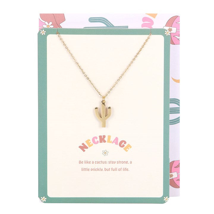 Cactus Necklace on Greeting Card N/A