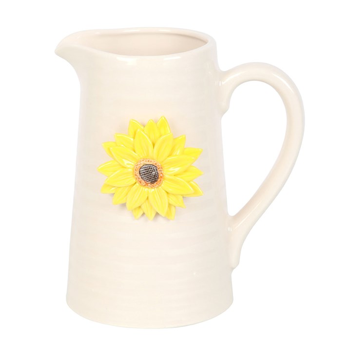 Hello Sunshine Ceramic Flower Jug with 3D Sunflower N/A