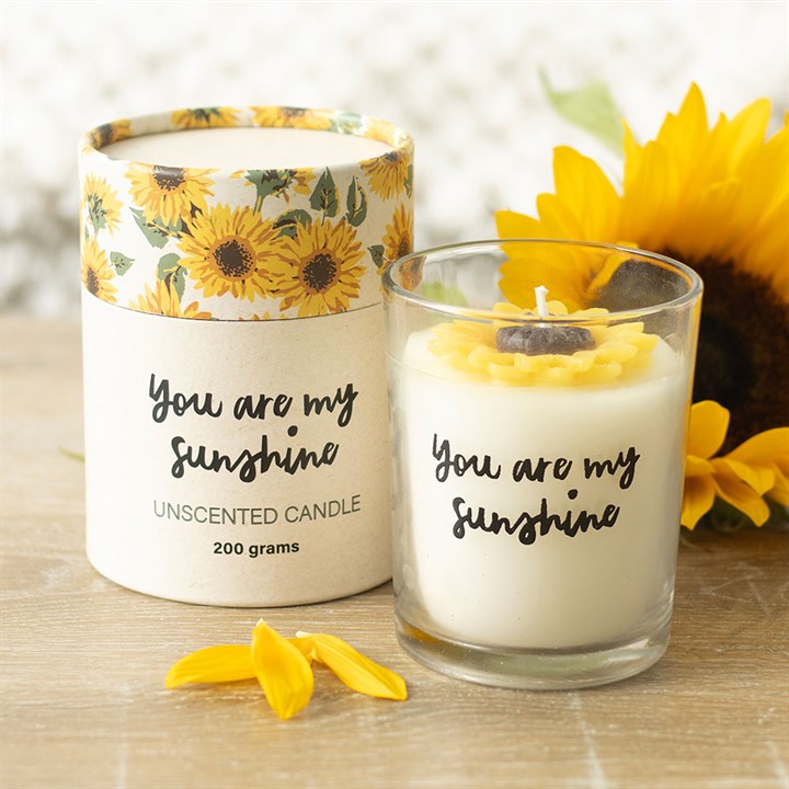 You Are My Sunshine Candle with 3D Sunflower N/A