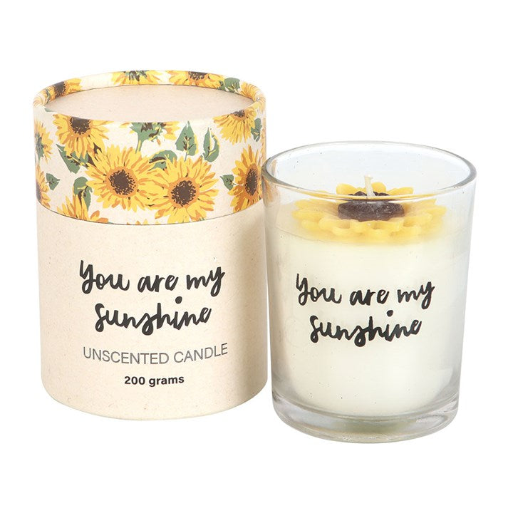 You Are My Sunshine Candle with 3D Sunflower N/A