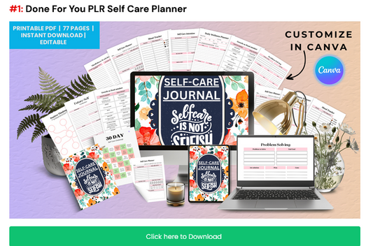 DIGITAL DOWNLOAD-SELF-CARE PLANNER Wonkey Donkey Bazaar