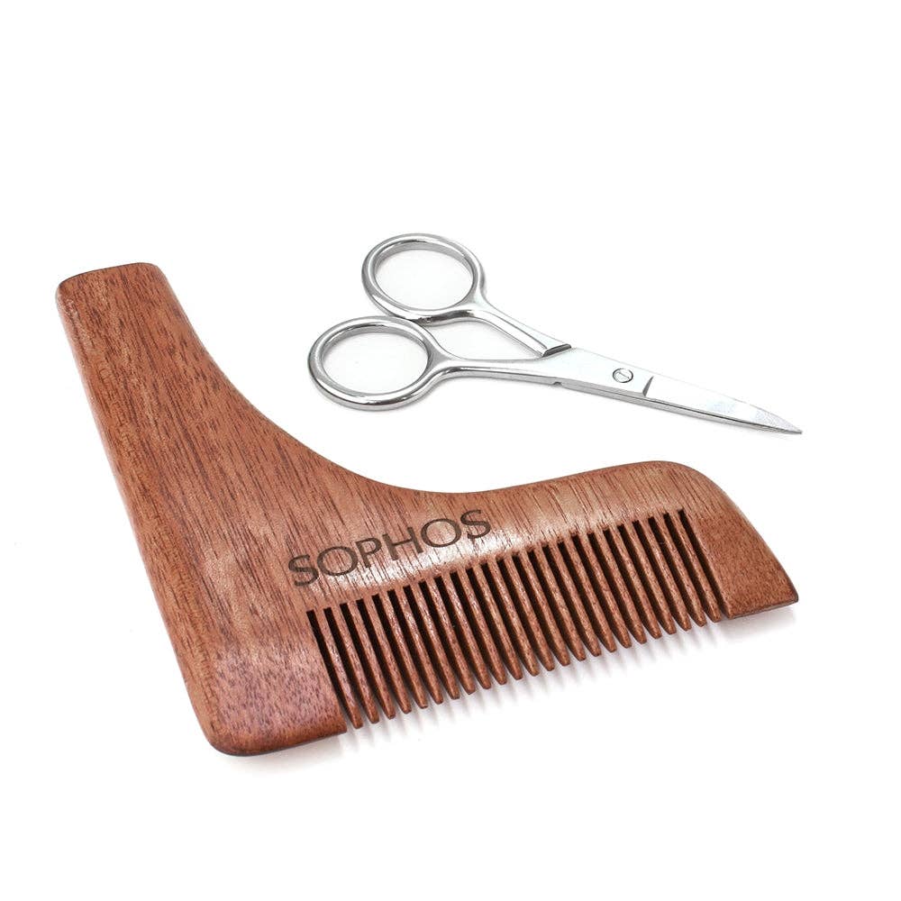 Beard Shaping Comb & Scissors Set