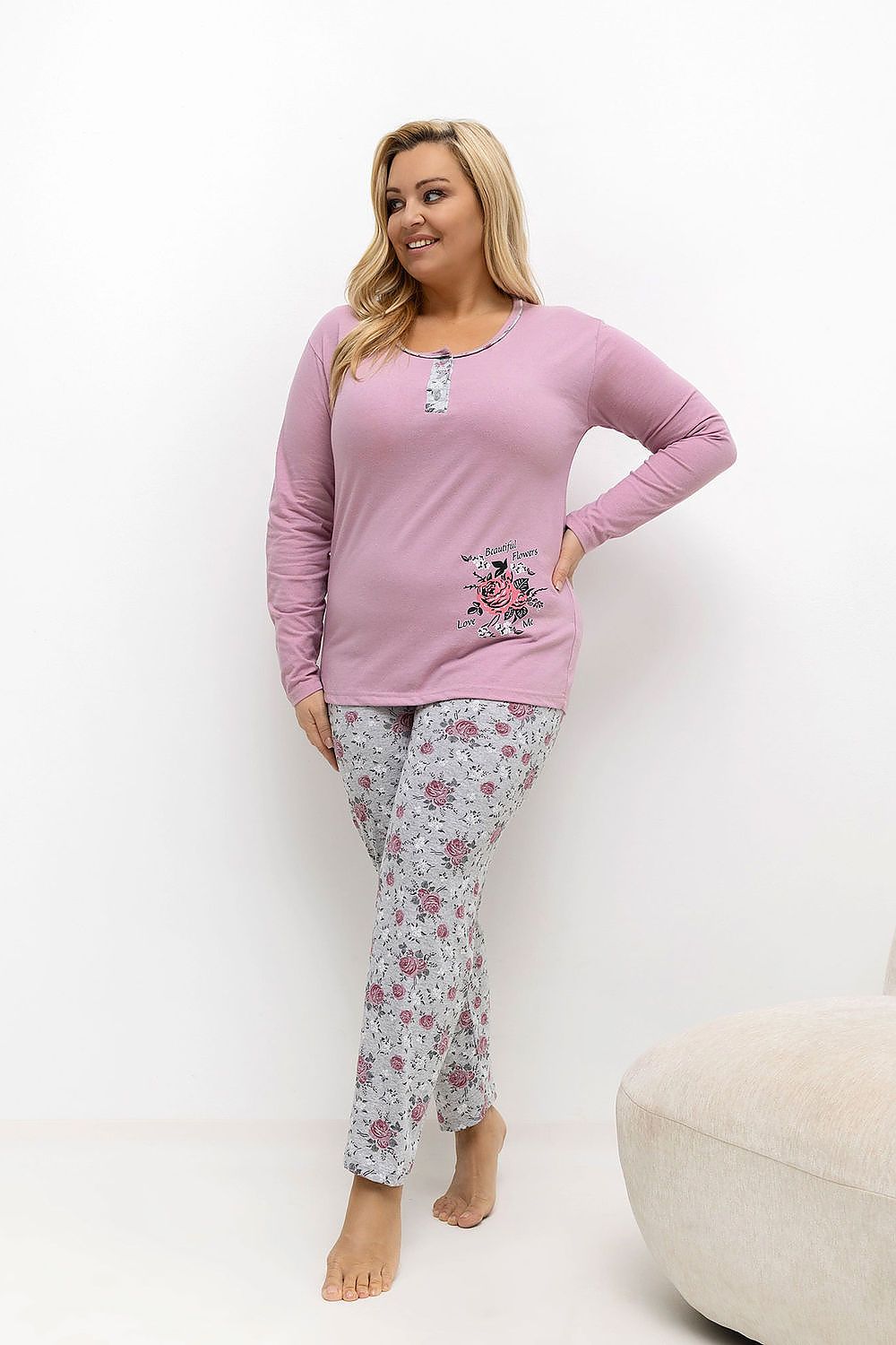  Plus Size Pajamas model 221188 Forever Pink 