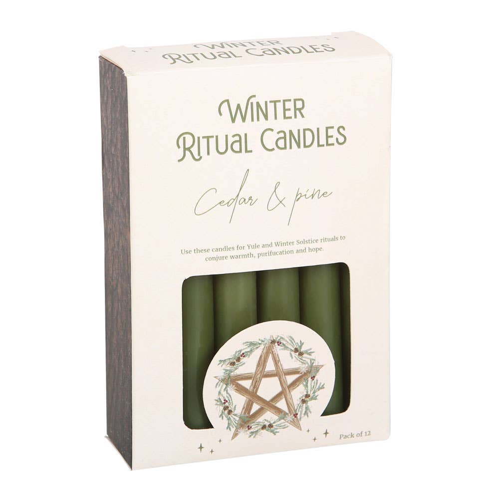 Cedar & Pine Winter Ritual Magic Spell Candles