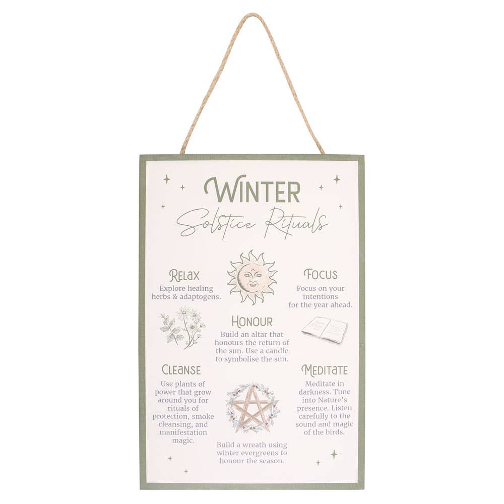 30cm Winter Solstice Rituals Wiccan Hanging Sign