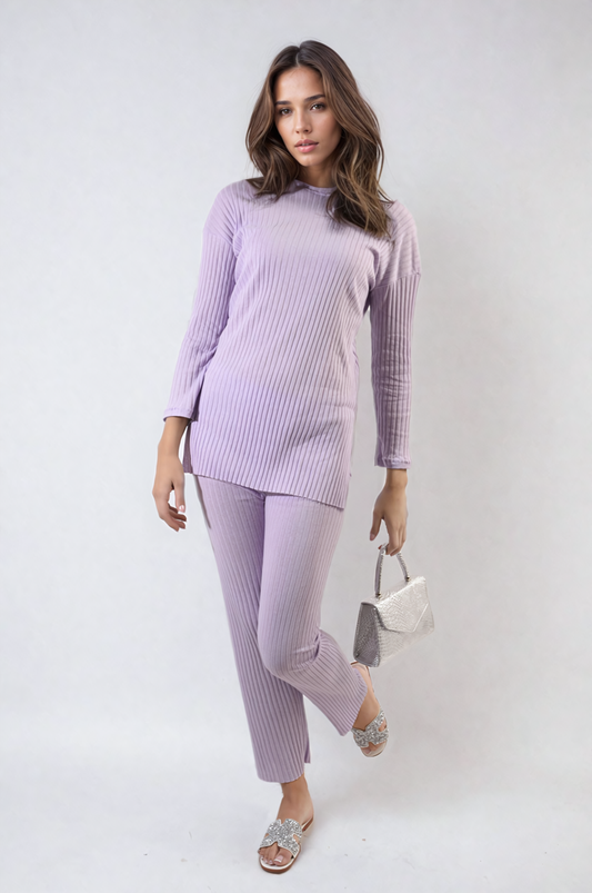 Knitted Top and Trouser Co-ord Set Moda