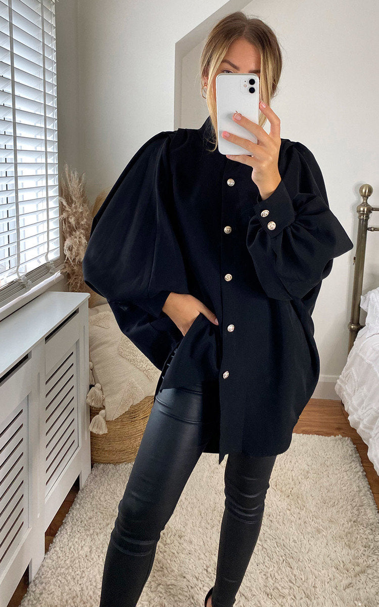 Oversized High Neck Shirt Moda