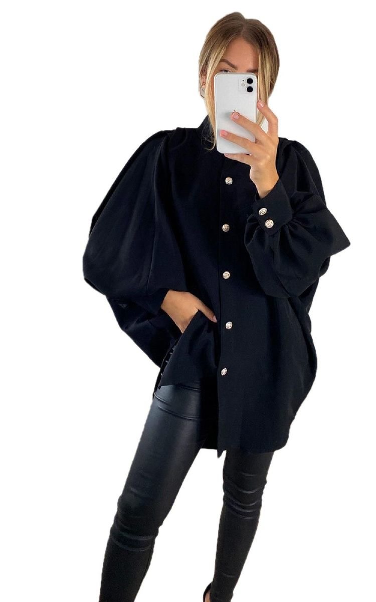 Oversized High Neck Shirt Moda