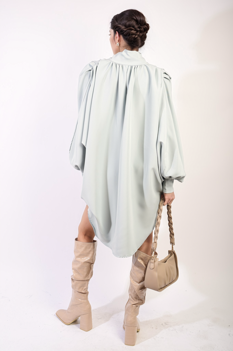 Oversized High Neck Shirt Moda