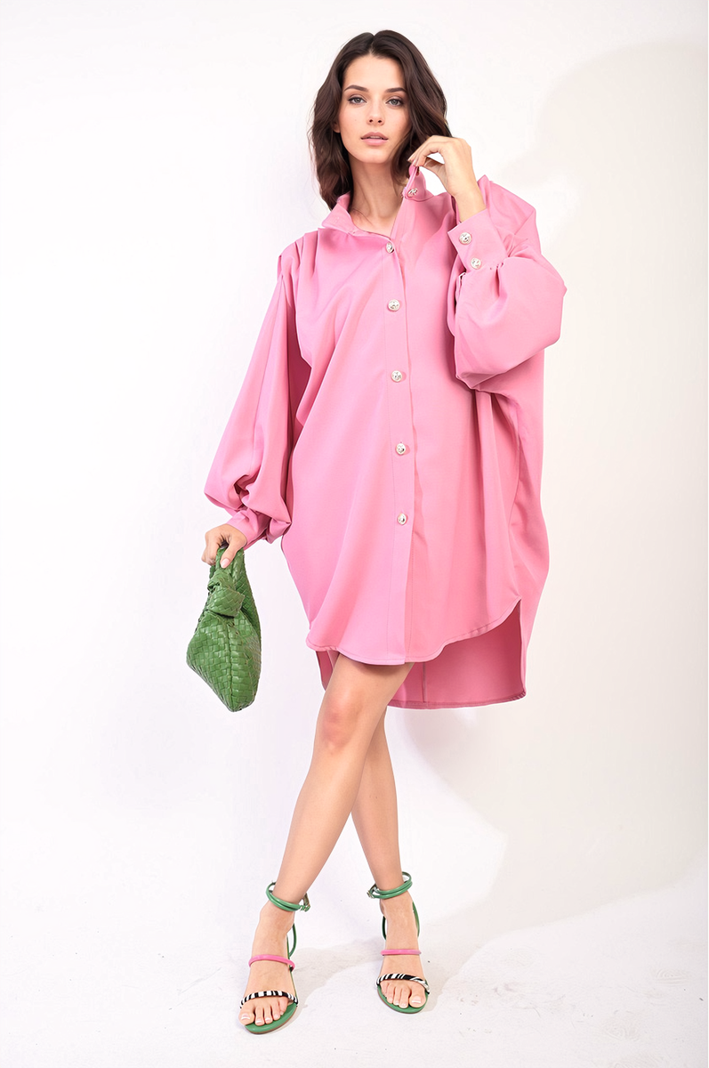 Oversized High Neck Shirt Moda