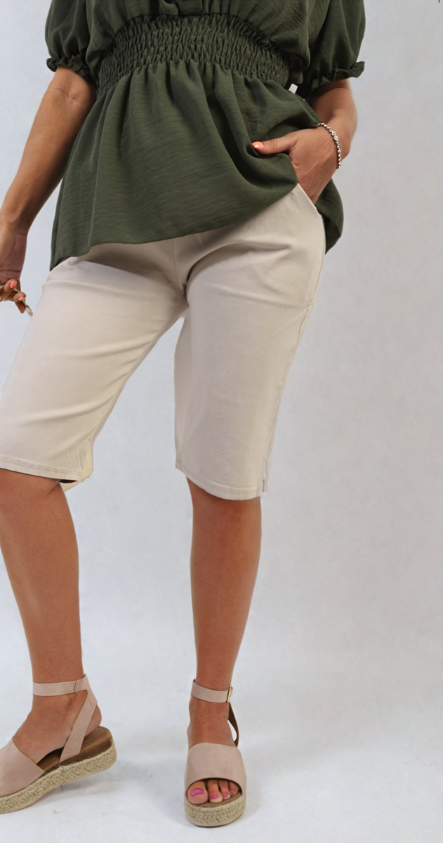Elasticated Waist Drawstring Shorts Moda