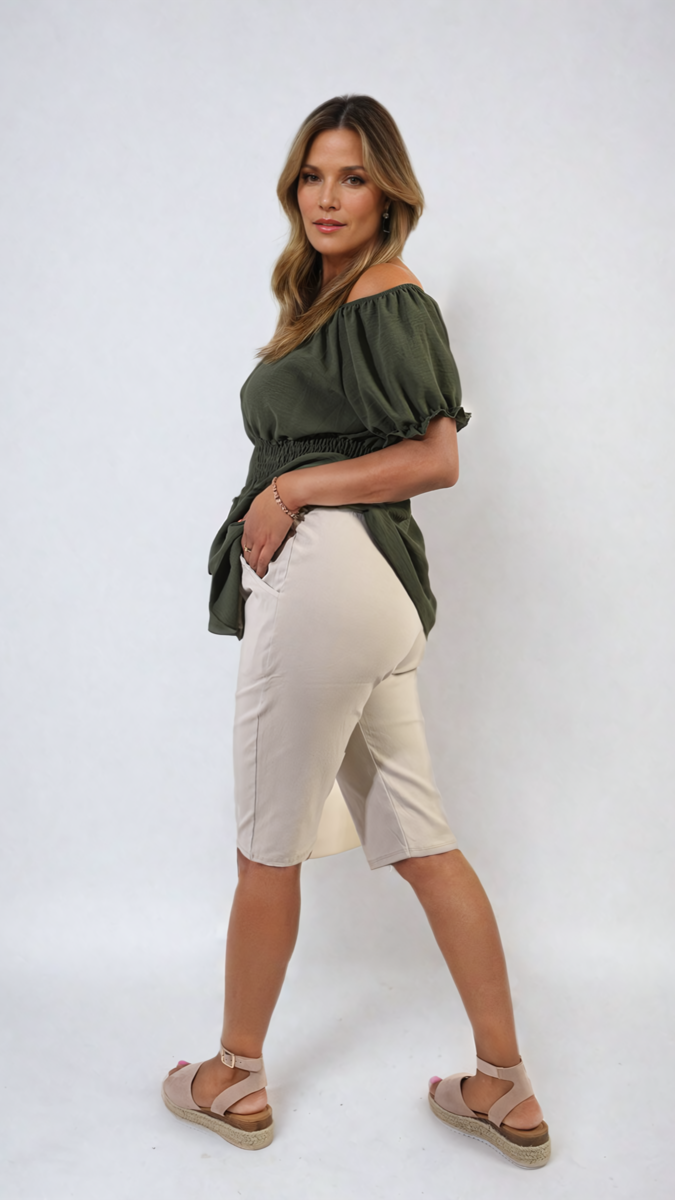Elasticated Waist Drawstring Shorts Moda