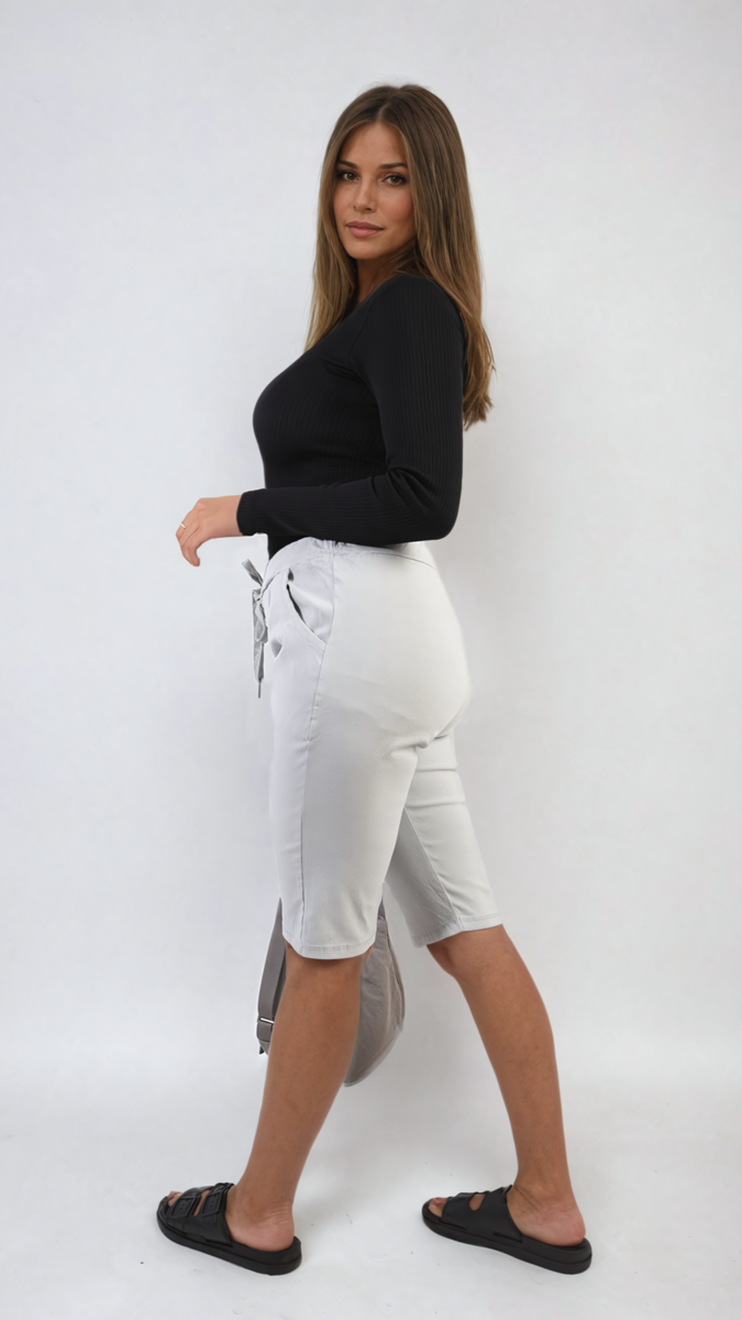 Elasticated Waist Drawstring Shorts Moda