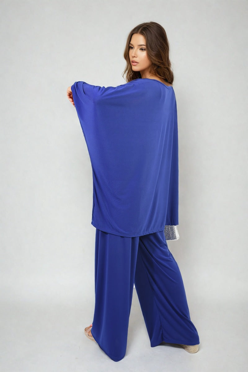 Oversized Long Sleeve Top and Wide Leg Co-ord Set Moda