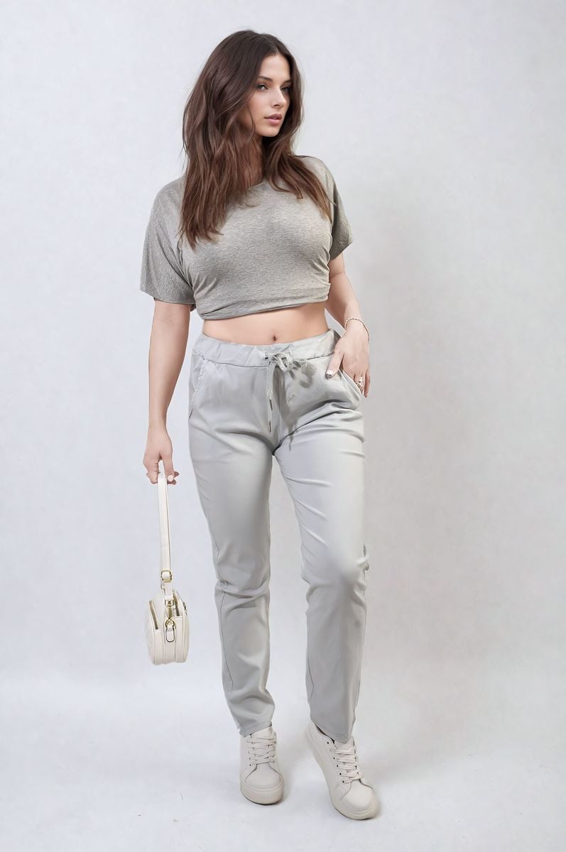 Casual Drawstring Trousers Moda