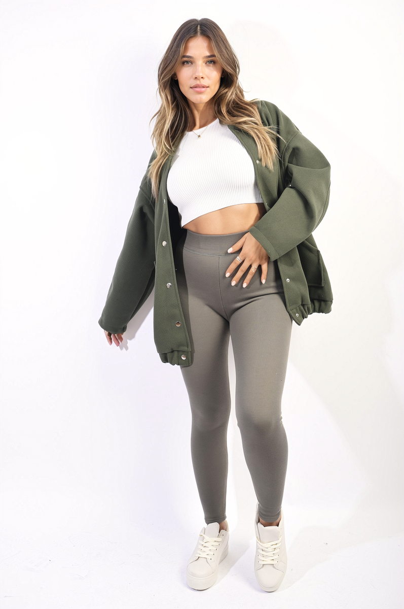 Fleeced High Waisted Leggings Moda