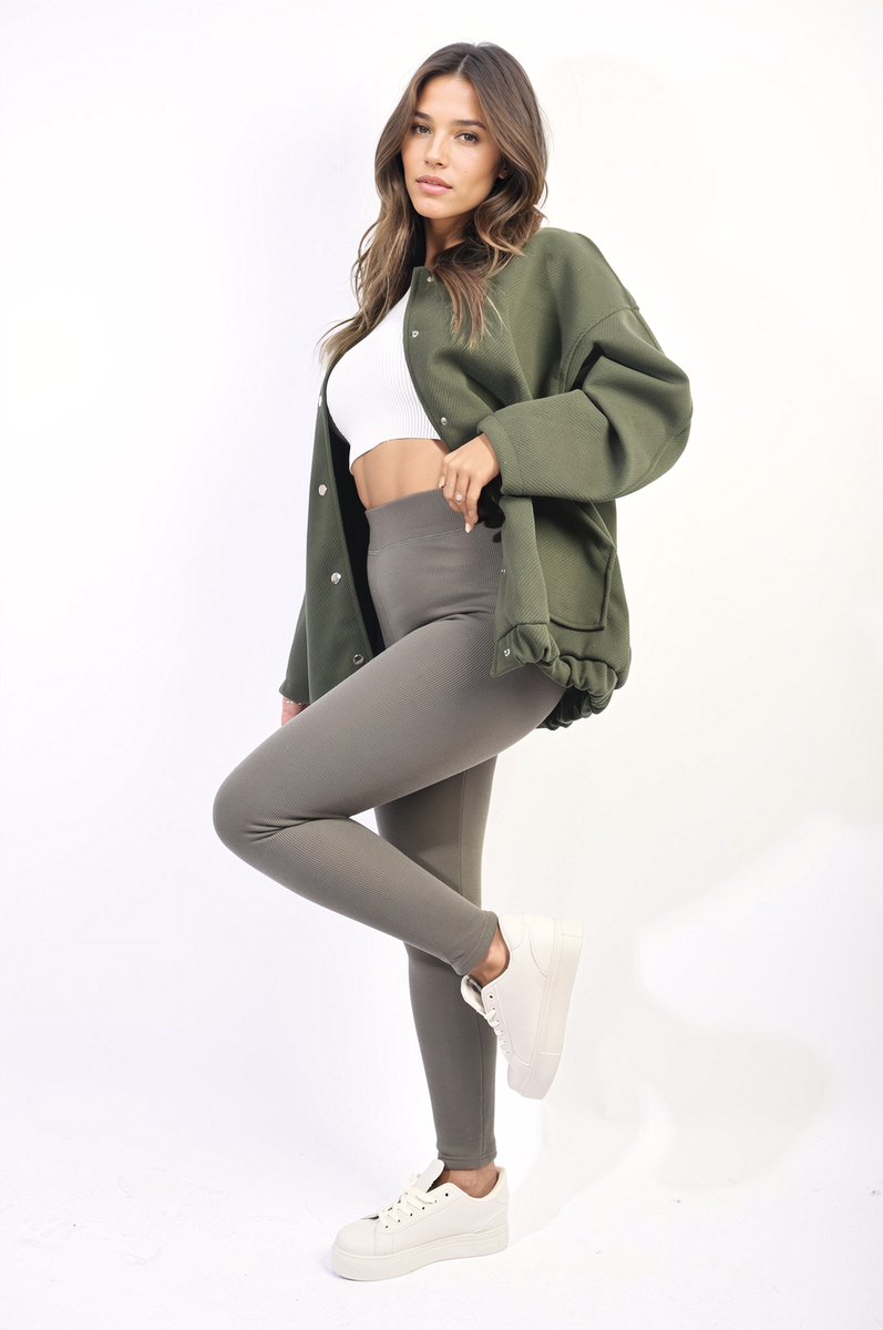 Fleeced High Waisted Leggings Moda