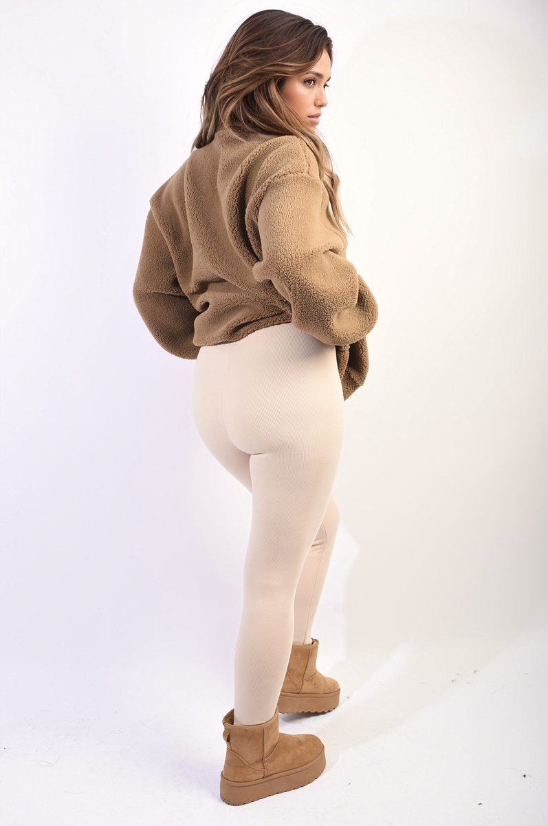 Fleeced High Waisted Leggings Moda