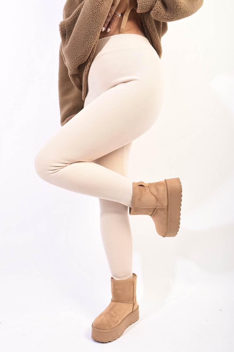 Fleeced High Waisted Leggings Moda