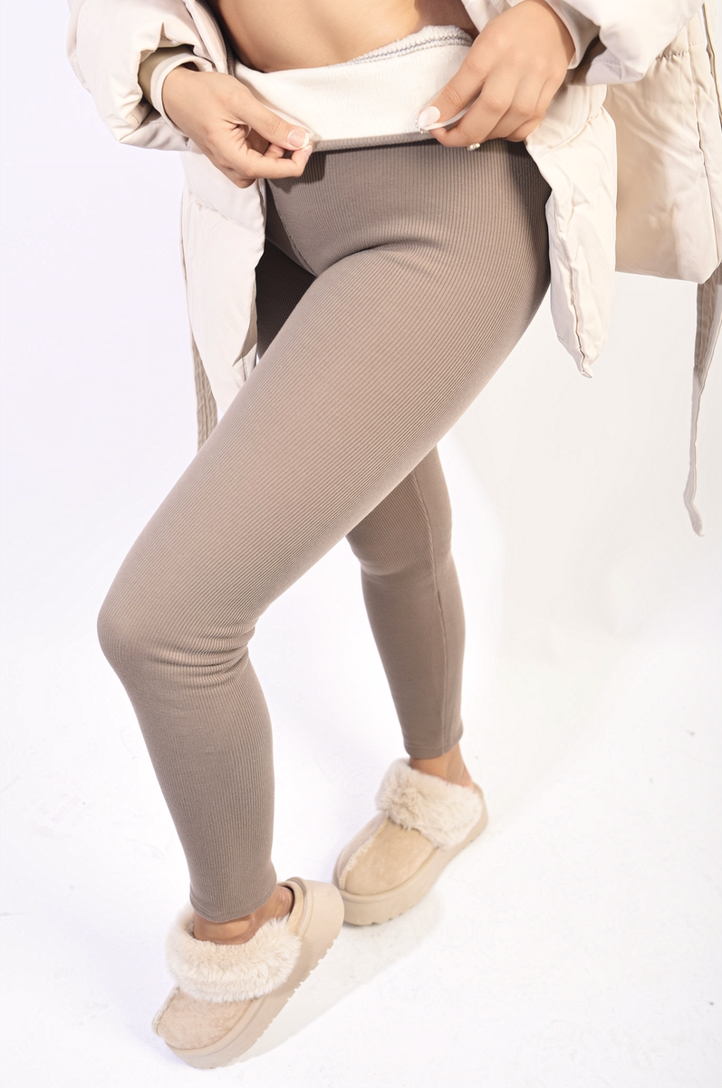 Fleeced High Waisted Leggings Moda