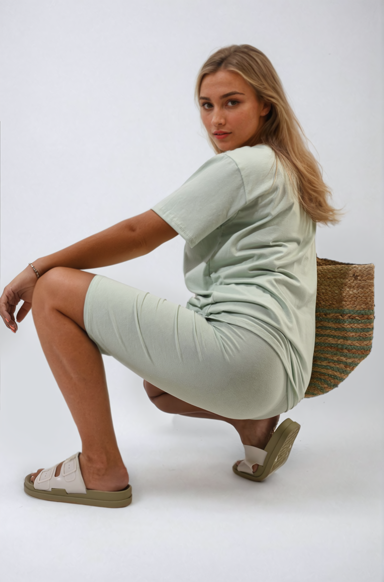 Loose Fit Top and Biker Shorts Co-ord Set Moda