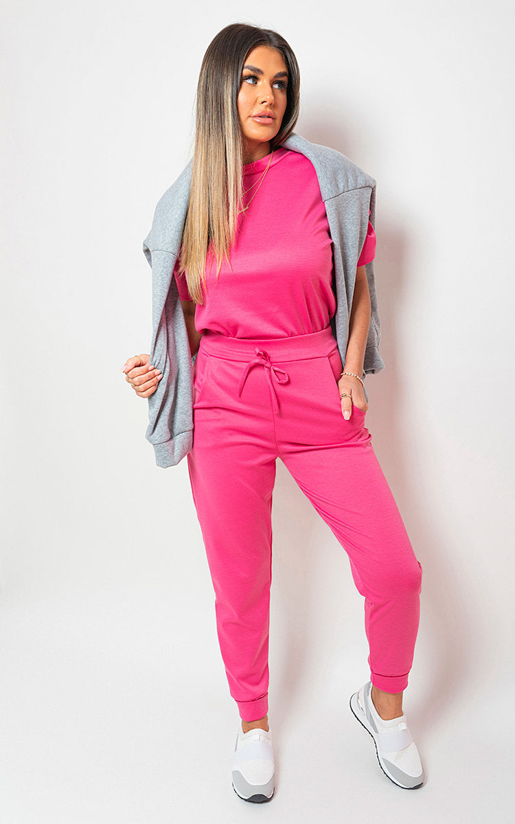 Ruched Sleeve Top & Trousers Co-ord Set Moda