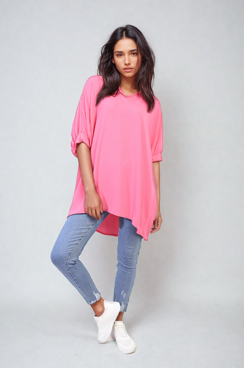 Balloon Sleeve Oversized Top Moda
