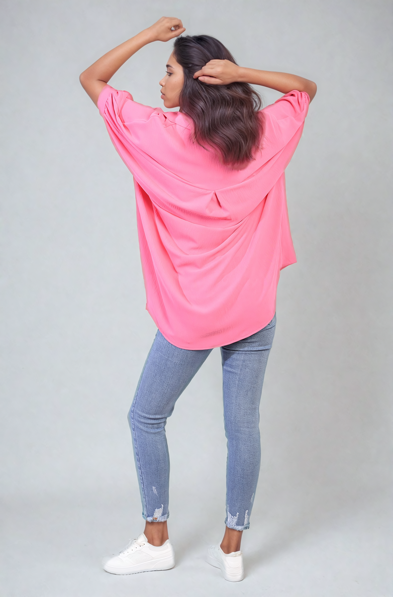 Balloon Sleeve Oversized Top Moda