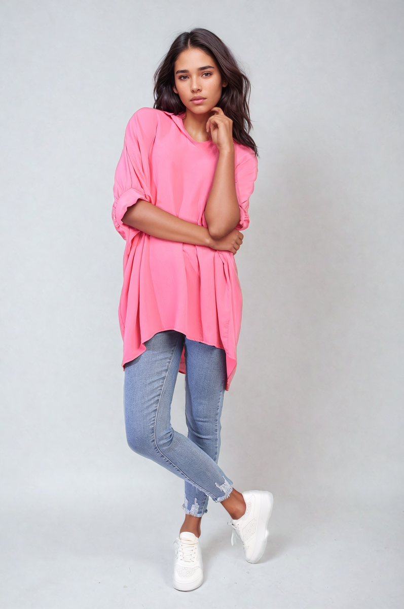 Balloon Sleeve Oversized Top Moda