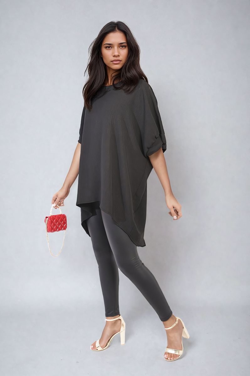 Balloon Sleeve Oversized Top Moda