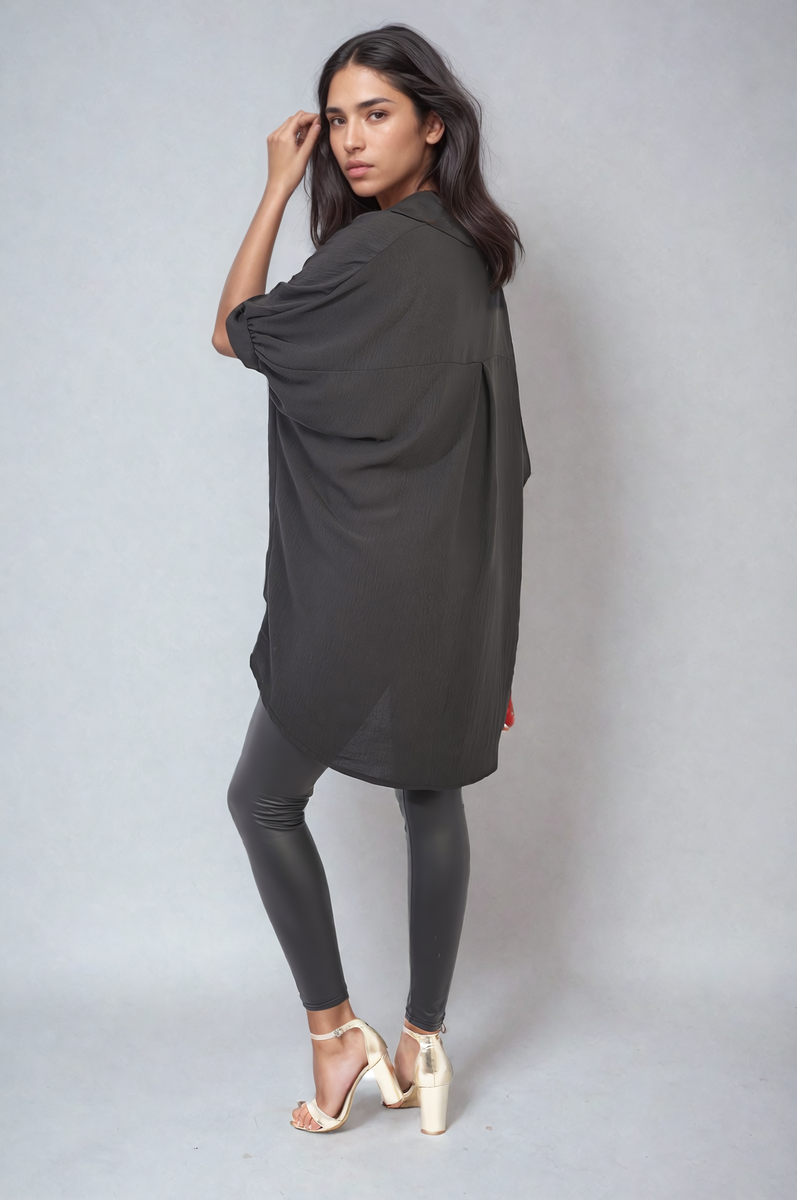 Balloon Sleeve Oversized Top Moda