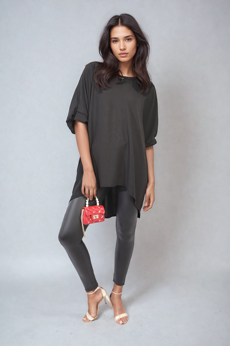 Balloon Sleeve Oversized Top Moda