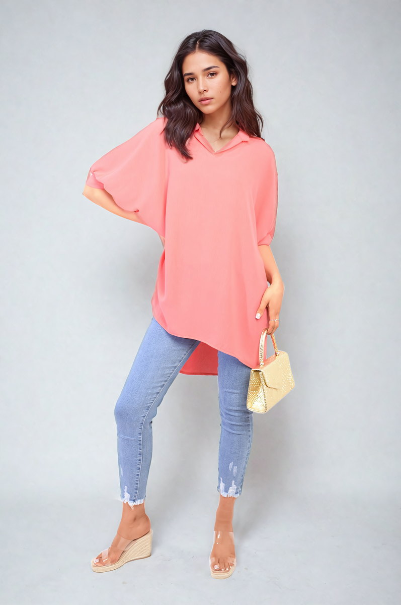 Balloon Sleeve Oversized Top Moda