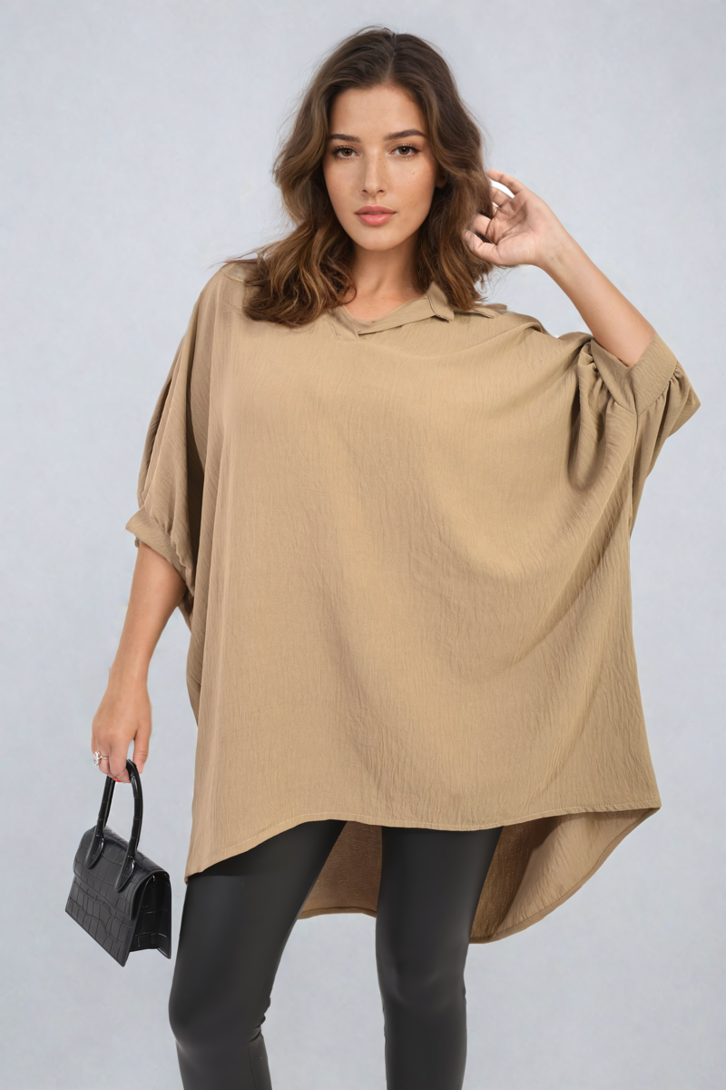 Balloon Sleeve Oversized Top Moda