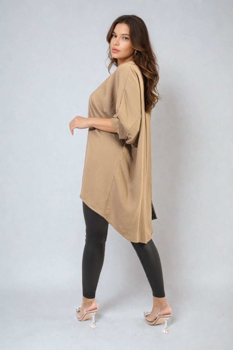 Balloon Sleeve Oversized Top Moda