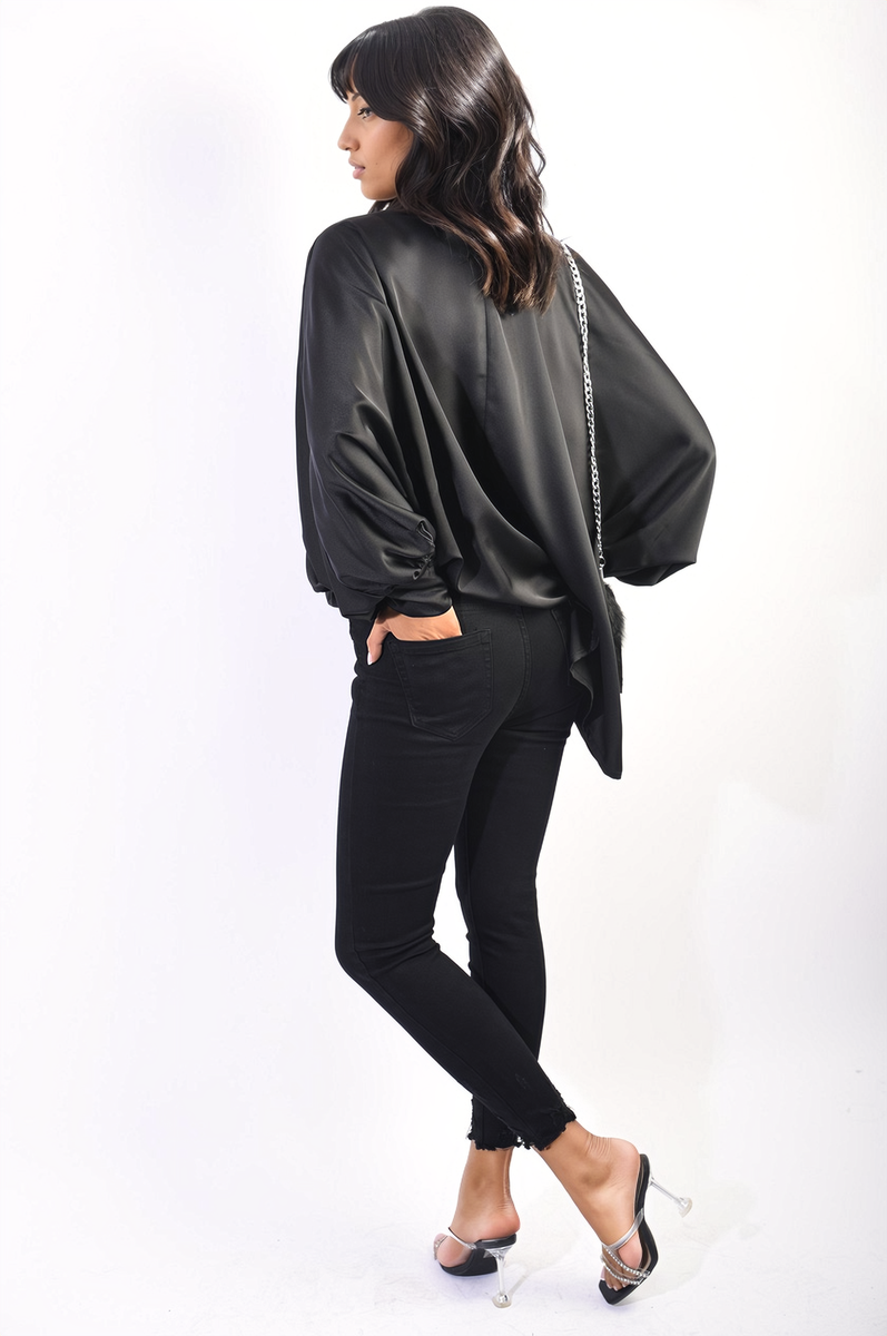 High Waist Distressed Hem Skinny Jeans Moda