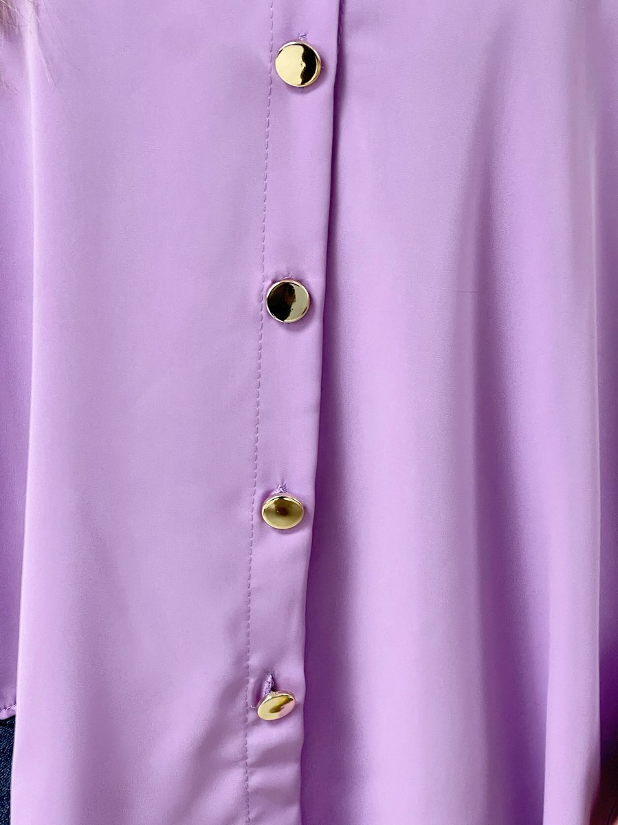 Oversized Collared Button Down Top Moda