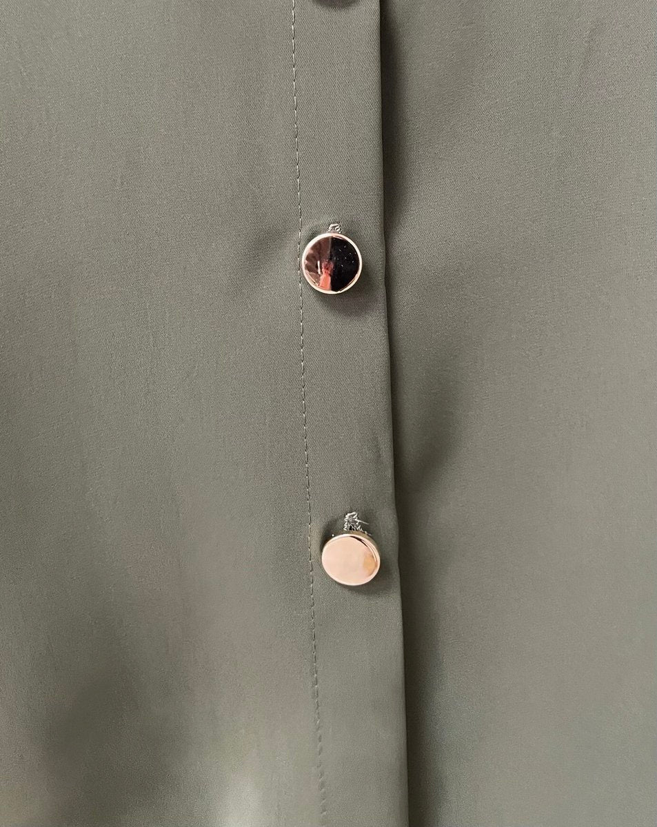 Oversized Collared Button Down Top Moda